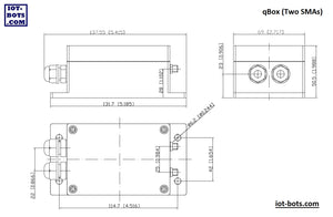 qBox DIY IOT Enclosure Plus Kit (Two SMAs)