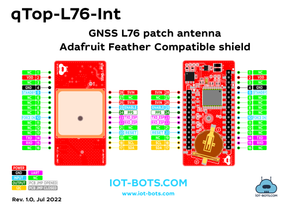 qTop Adafruit Feather Compatible GNSS Patch Antenna shield
