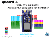 Load image into Gallery viewer, qBoard-A WiFi / BT / BLE ESP32 Arduino MKR Compatible IOT Controller