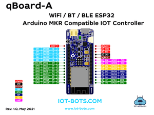 qBoard-A WiFi / BT / BLE ESP32 Arduino MKR Compatible IOT Controller