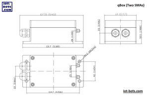qBox DIY IOT Enclosure Kit (Two SMAs)